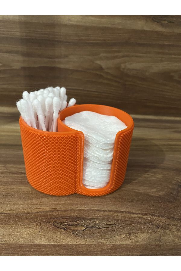 burs3D-Two Compartment Desktop Mini Organizer (Traked Surface/Elegant Appearance) (Orange Color) 1
