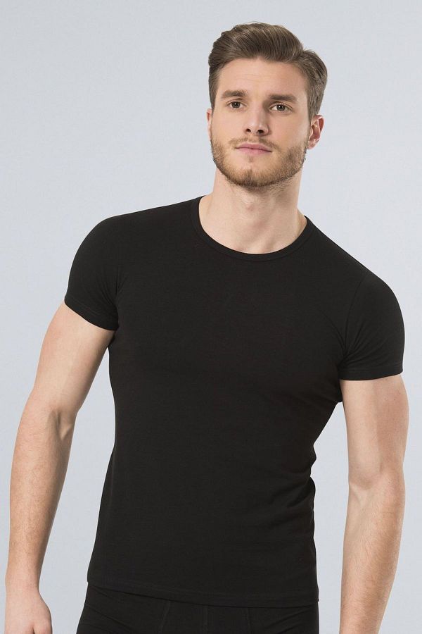 Mens black lycra t shirt shop