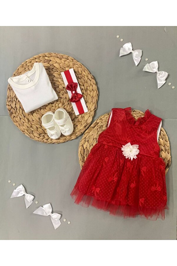 LEO KİDS 4'lü Kız Bebek Mevlüt Elbisesi