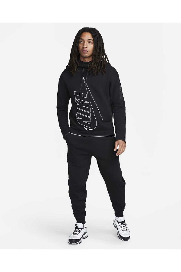 Black and grey sales tech fleece tracksuit