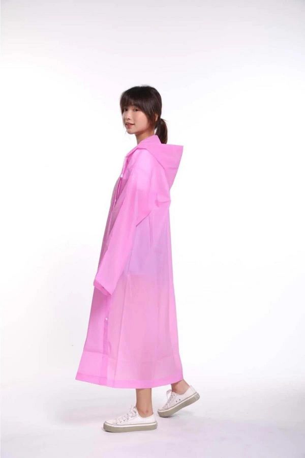 Pink transparent raincoat online
