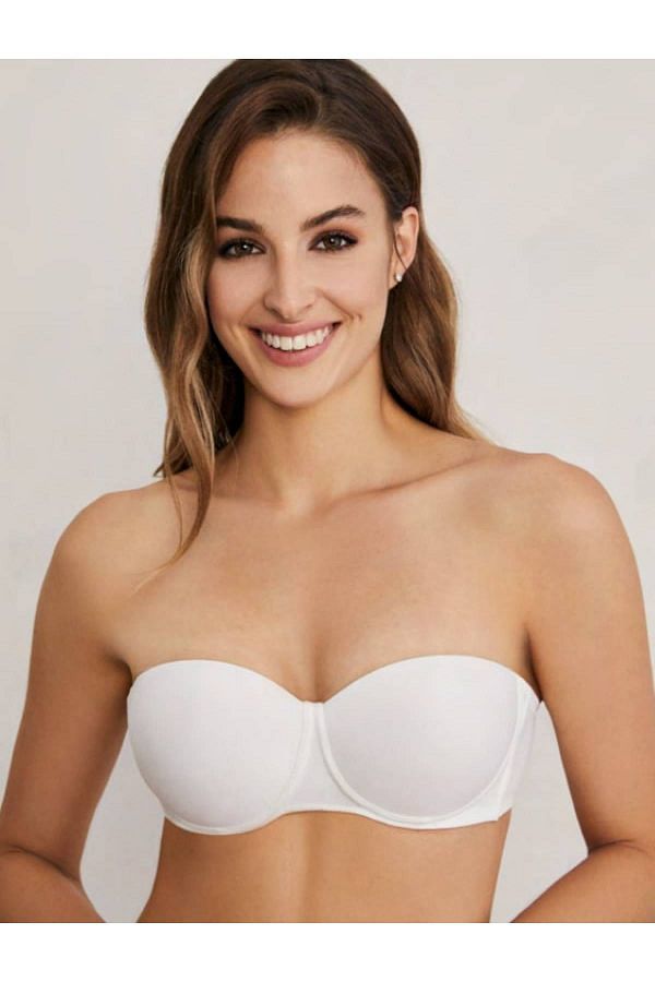 Eros-Sutien alb fără bretele pentru femei - Sutien cu dublă susținere 160 1