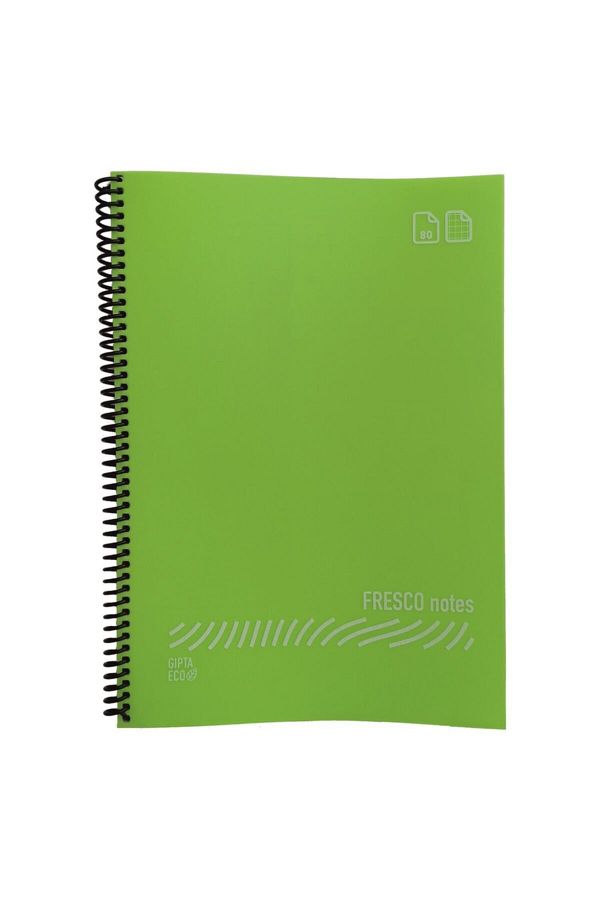 Gıpta-Green Striped Spiral Notebook A4 60 Sheets 1