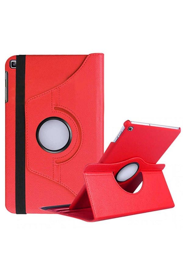 KZY İletişim-Samsung Galaxy Note 10.1 N8000 Tablet Case with Rotatable Stand - Red 1