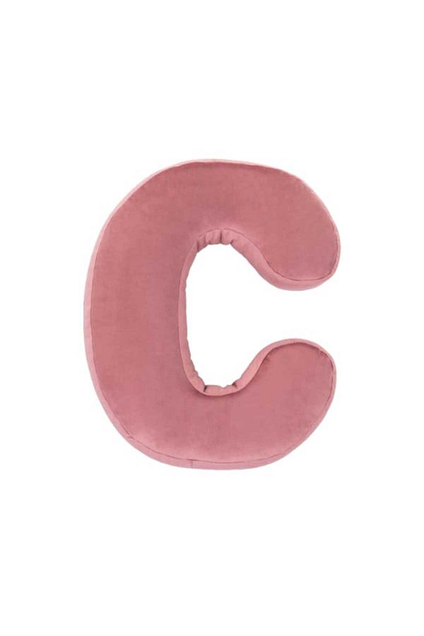 OSOS-Letter C Velvet Decorative Throw Pillow 40X34 (1 Piece) 1