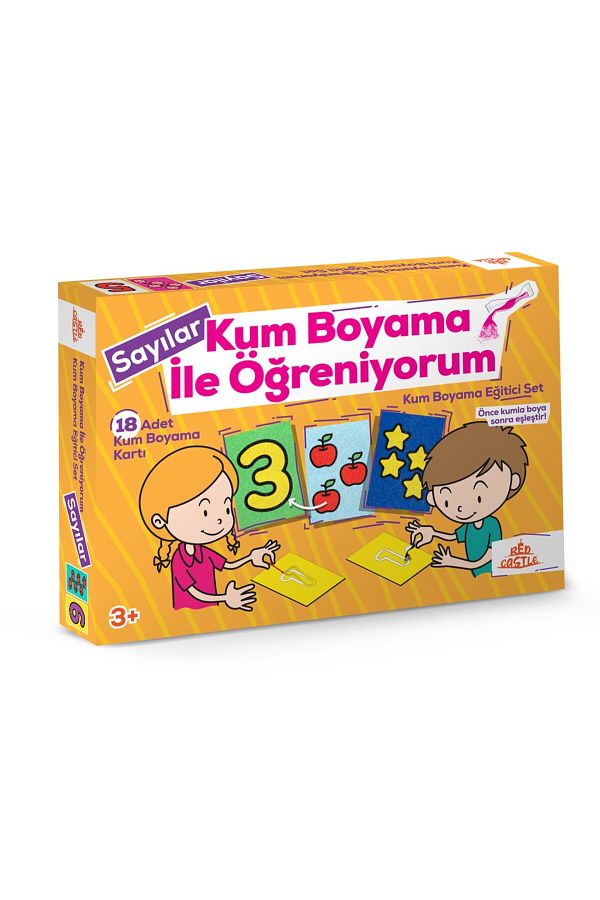 Red Castle-Educational and Fun Sand Painting Set - I'm Learning Numbers Red Castle RCSET-TUP-02-TR 1