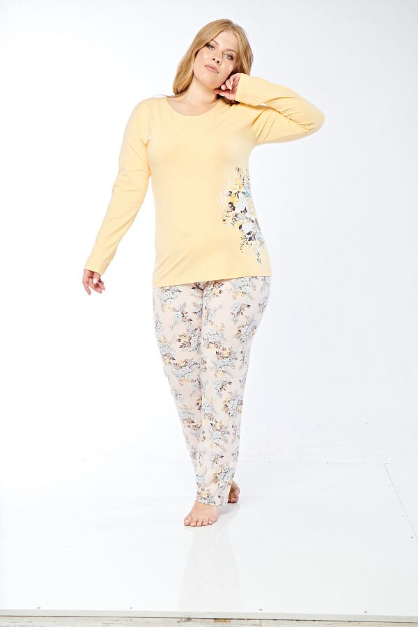 Rubina Secret-Set de pijamale cu mâneci lungi de mărime Plus 1