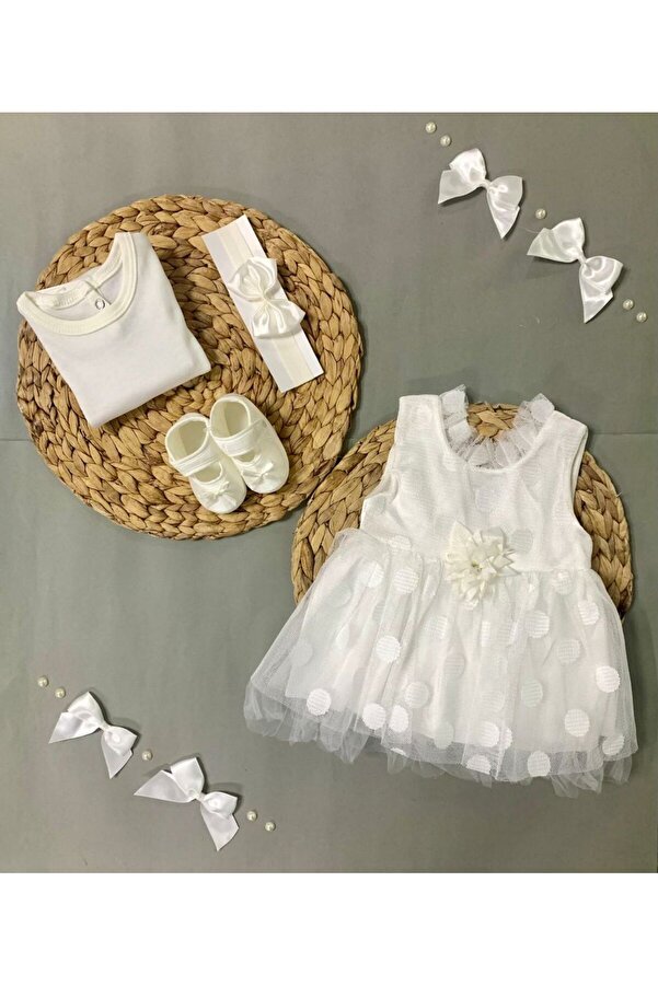 LEO KİDS 4'lü Kız Bebek Mevlüt Elbisesi