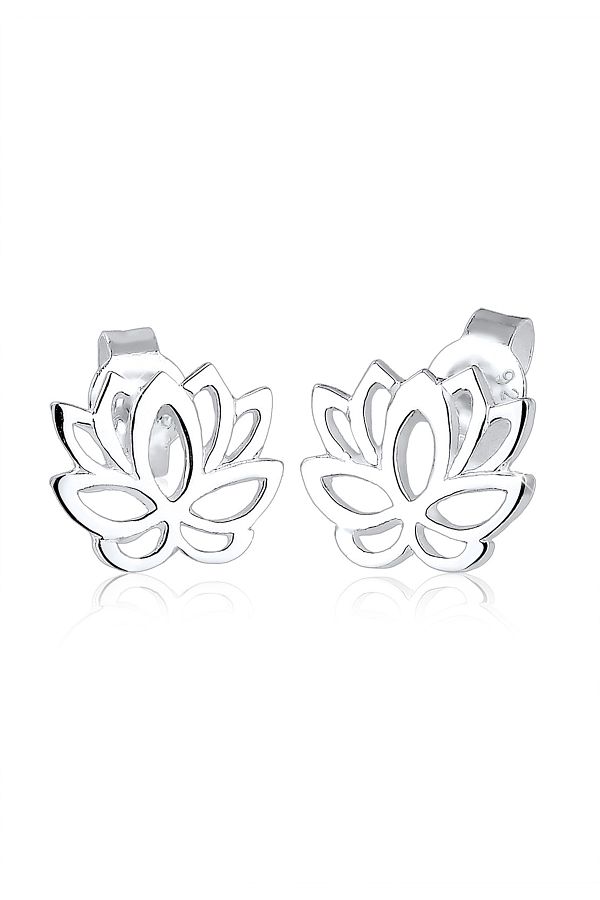 ELLI-Ohrringe Lotusblume Blume Blüte Lotus Talisman Silber 1