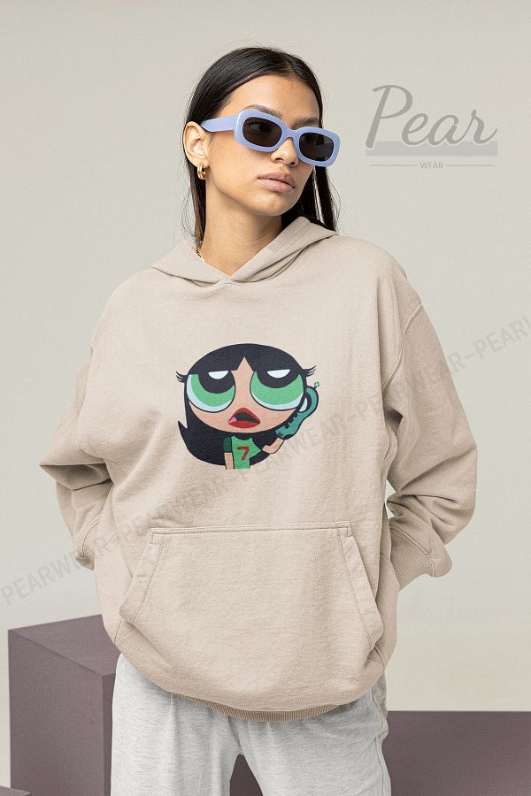 Pear Wear Powerpuff Girls Buttercup Printed Women s Oversize Sweatshirt Trendyol