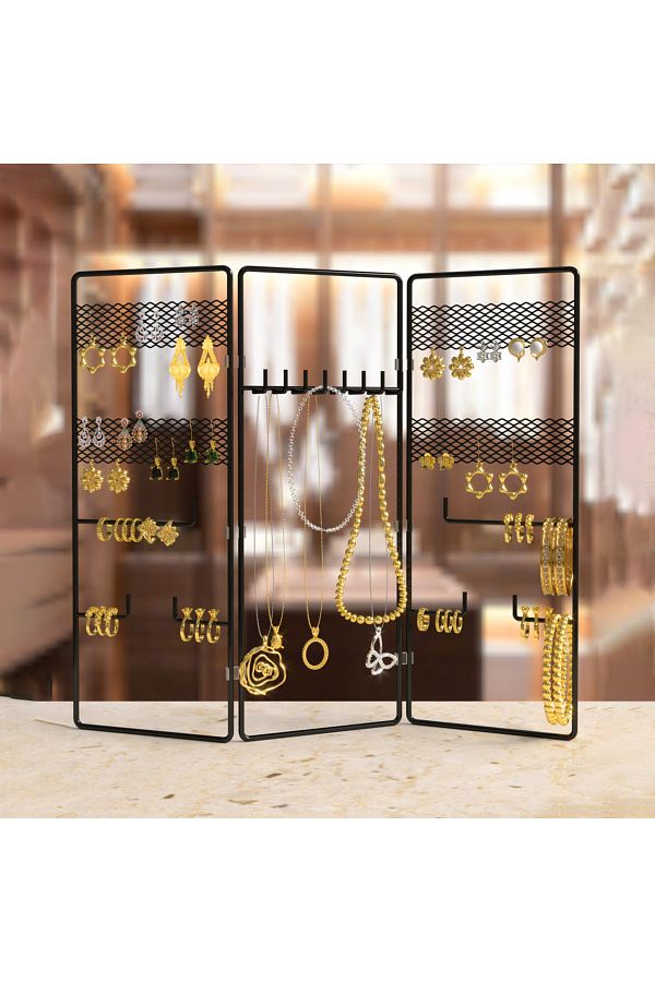 Asey Home Decor Tel Jewelry Organizer Jewelry Organizer Box Decorative Jewelry Stand 3 Piece Necklace Ring Earring Holder Trendyol