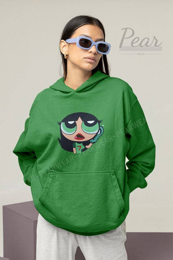 Pear Wear Powerpuff Girls Buttercup Printed Women's Oversize