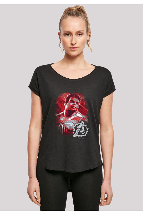 F4NT4STIC Damen Marvel Avengers Endgame Hulk Brushed mit Ladies Long Slub T Shirt Trendyol