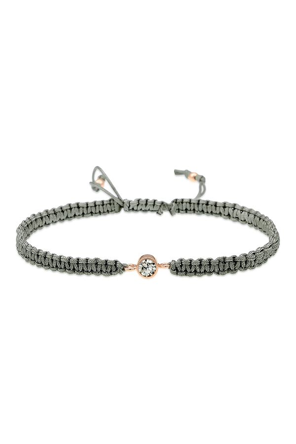 ELLI-925 Silber Solitär Knoten Kristalle Armband 1