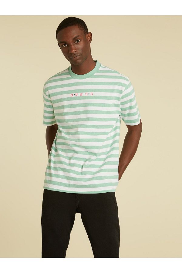 T shirt guess striped 2025