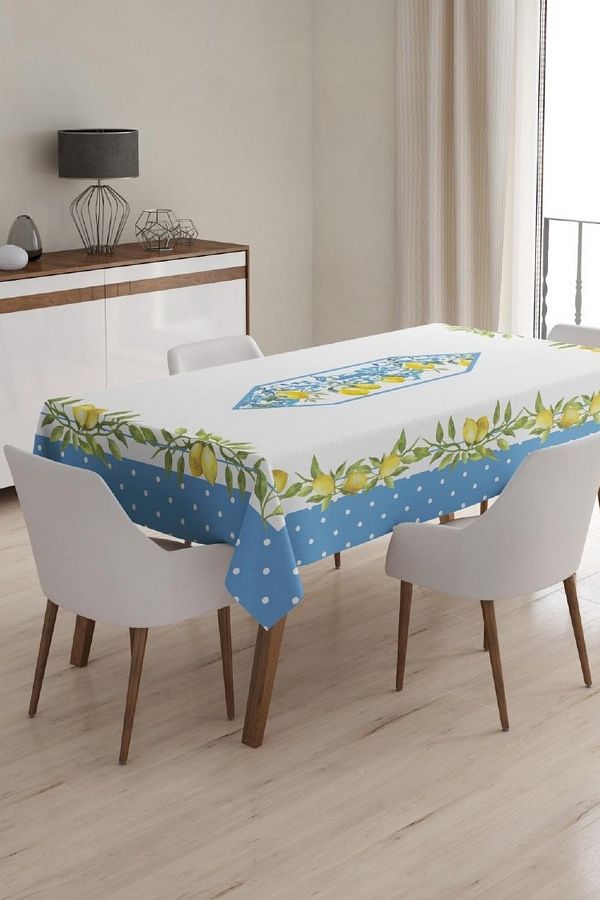 Çt Çeyizci Tekstil-Tablecloth Digital Printed Single Tablecloth Patterned Stain Resistant Single Tablecloth 1