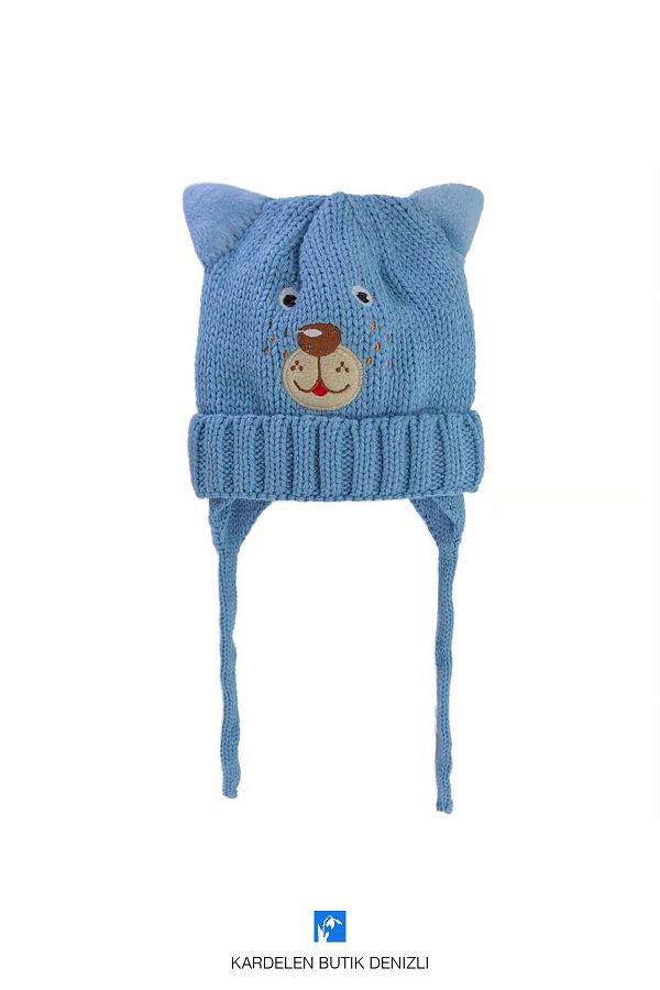 Kardelen Butik Denizli-Bear Beanie for Babies (Fleece and Miflon inside) (0-18 Months) 1