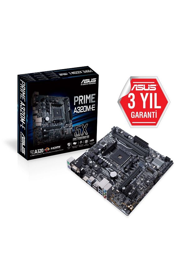 ASUS PRIME A320M E A320 2xDDR4 VGA DVI HDMI 16X M.2 AM4 MAINBOARD Trendyol