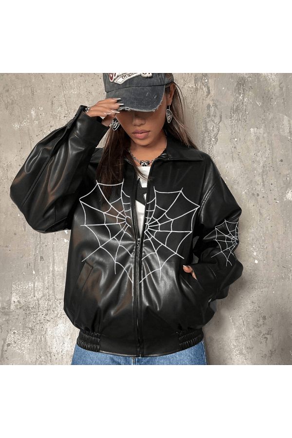Spider leather jacket shop
