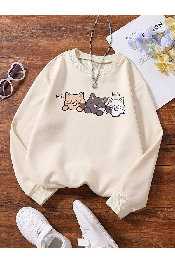 Plus size cat sweatshirt shop
