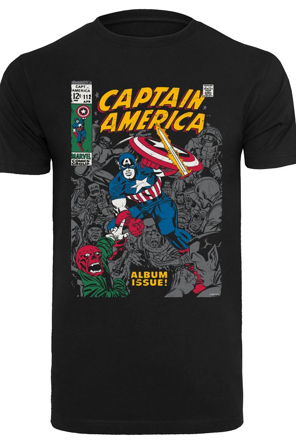 F4NT4STIC Herren Marvel Captain America Album Issue Cover with T Shirt Round Neck Trendyol