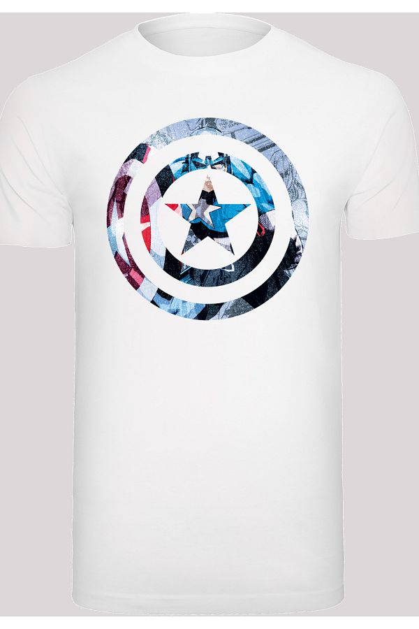 F4NT4STIC Herren Marvel Avengers Captain America Montage Symbol mit T Shirt Rundhals Trendyol