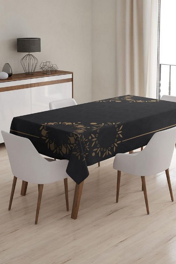 Çt Çeyizci Tekstil-Tablecloth, Digital Printed Single Tablecloth, Patterned Stain Resistant Single Tablecloth 1