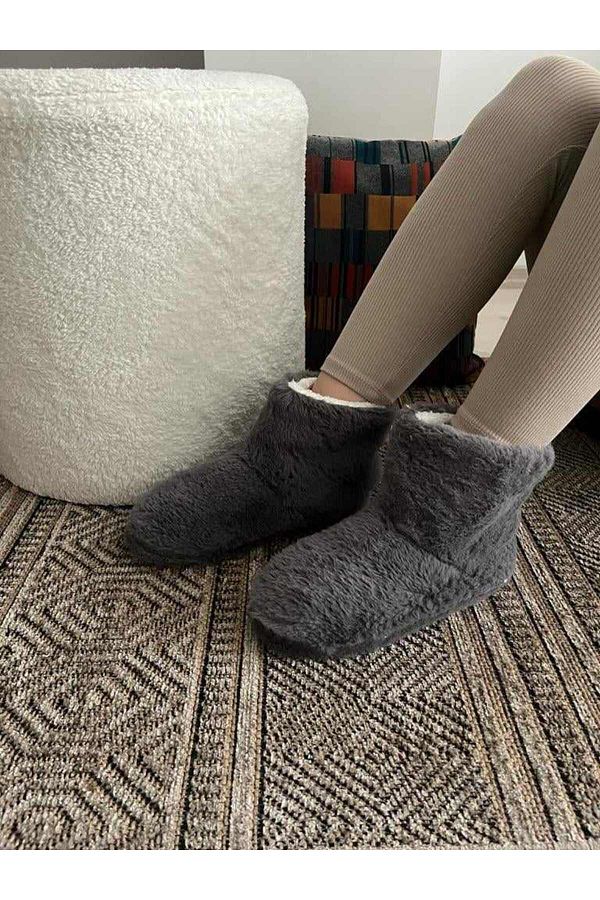 Behtah Kundura Women s Fluffy Wool Slippers Winter House Boots House Shoes Soft Silent Sole Trendyol
