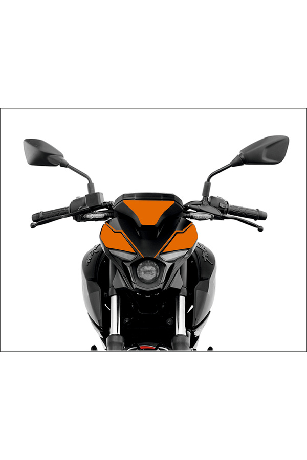 Bajaj-N250 Head Grenade Sticker Headlight Grenade Sticker ORANGE 1