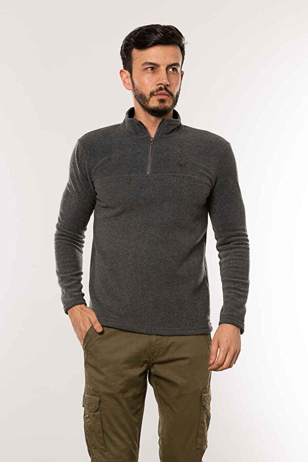 Cazador 5632 Erkek Polar Sweat ANTRA MELANJ