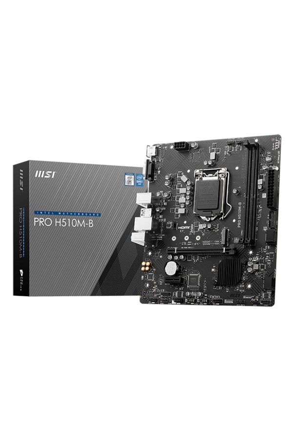 MSI-Pro H510M-B Lga1200 Ddr4 2933Mhz M.2 Usb3.2 Glan Matx (10Th Generation Only) 1
