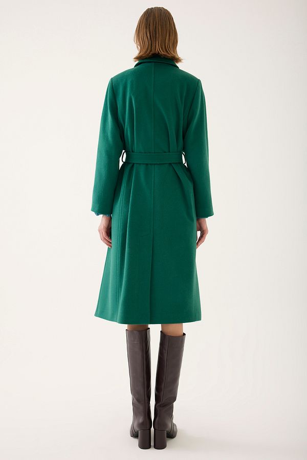 Perspective Kavya Emerald Green Color Women s Coat Trendyol