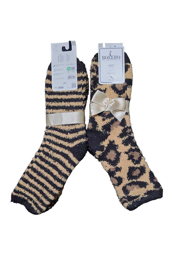 Bolero Socks-2 чифта дамски пухкави меки зимни чорапи, Домашни чорапи, Зимни чорапи, Меки чорапи 1