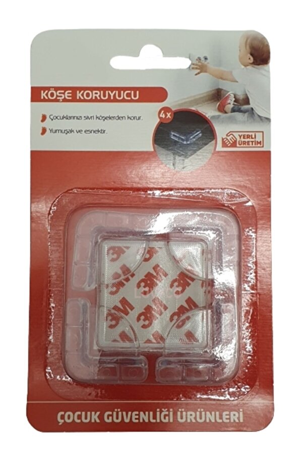 LOVYCO 3m Yapışkanlı Bebek,çocuk Köşe Koruyucu Güvenlik Aparatı (4'lü Set)