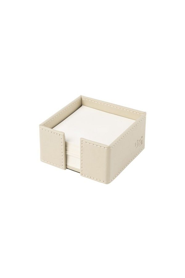 2K-Cube Notepad Holder Artificial Leather Desktop 10x10x5 Cm 1