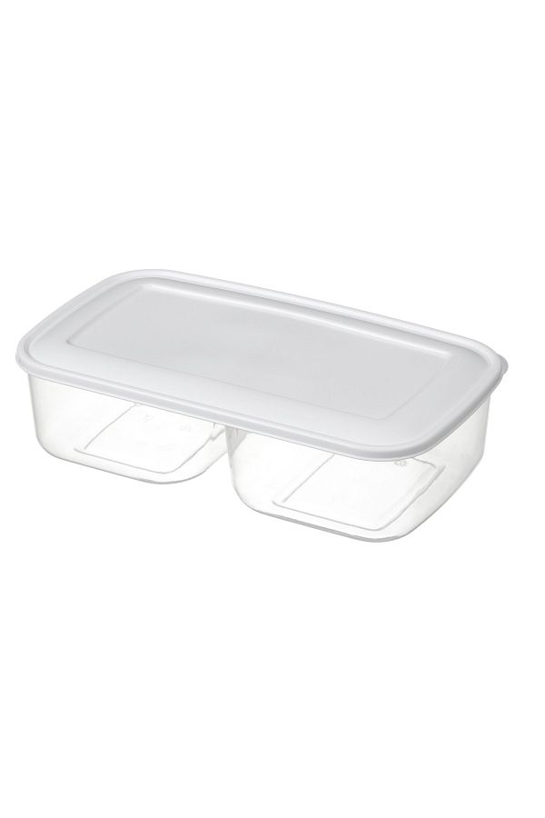 Bora Plastik-Two Compartment Storage Container No:3 - 2 X 1.2 Lt Bo808 1