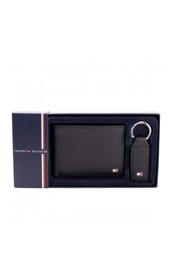 Tommy Hilfiger-Schwarzer Herren-Geldbörsen-Schlüsselanhänger TK Gp Eton Cc und Münzpckt-Schlüsselanhänger 1