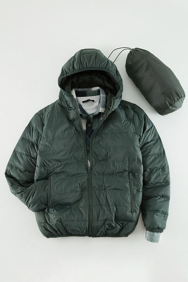 Trendyol Collection Khaki Regular Fit Water Wind Resistant Lightweight Puffer Jacket with Portable Bag TMNAW24MO00004 Trendyol