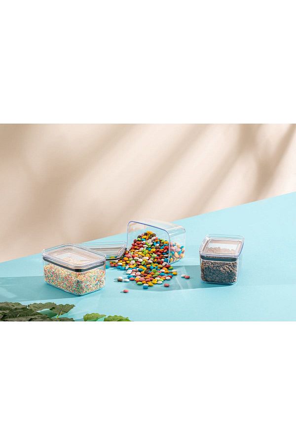 Nesto Home-Set of 3 1000 ml Rectangular Food Storage Container with Silicone Gasket 1