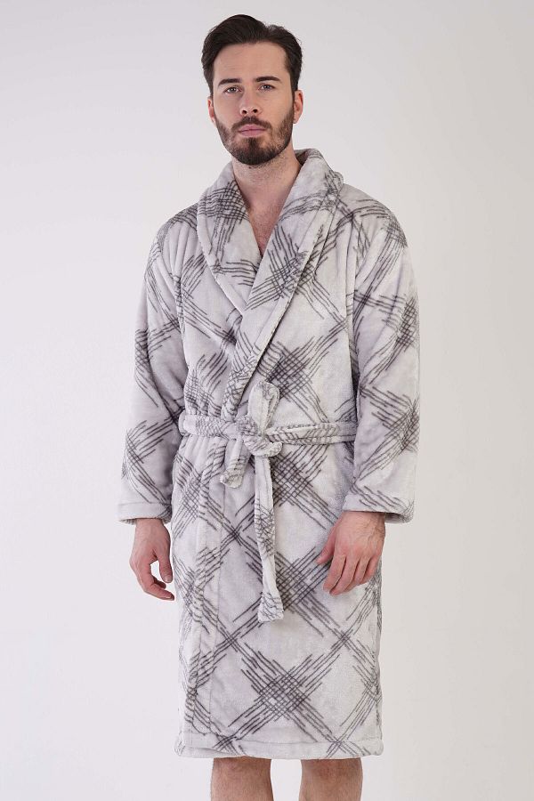 CANTER DER Men s Welsoft Raft Collar Long Sleeve Dressing Gown Trendyol