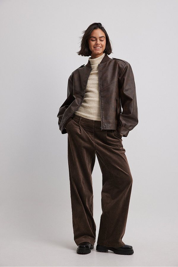 Pu bomber jacket shop
