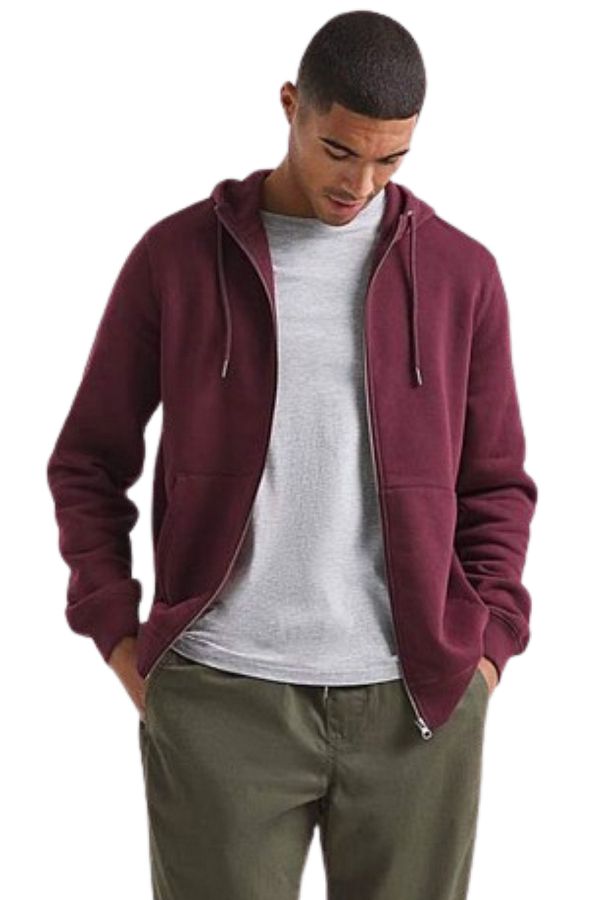 Burgundy hooded cardigan online