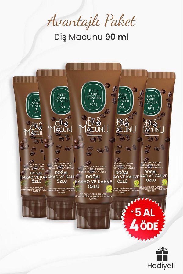 Eyüp Sabri Tuncer-Buy 5 Pay 4 Toothpaste with Cocoa and Coffee Extract 1