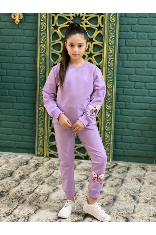 Lilac sweatpants set clearance