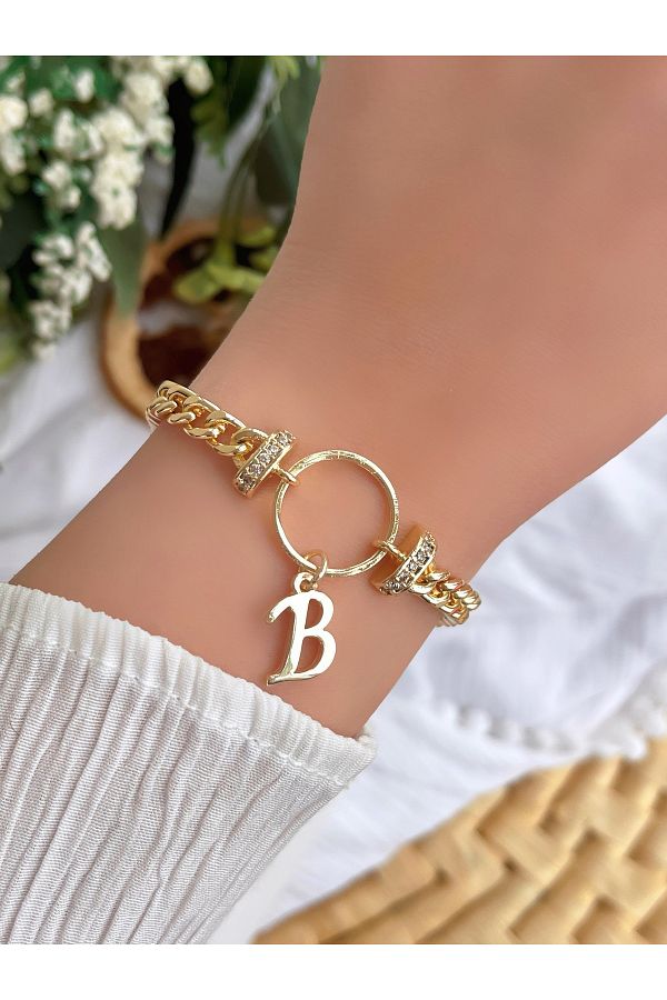 KBC STORE Letter Chain Bracelet Letter B Trendyol