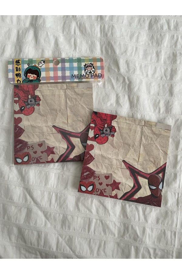 Planet Butik-Aesthetic Spider Memo Pad Square Notepad 1