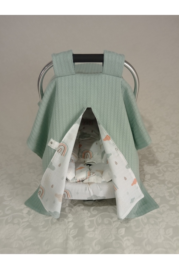 Wenaris ÇİFT TARAFLI Puset örtüsü, Puset minderi, Puset çarşafı, 3 parça