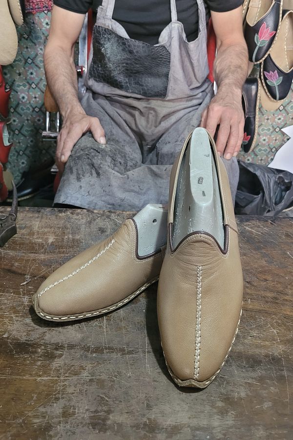 YEMEN Mink Color Men s Handmade Stitched Leather Shoes Trendyol