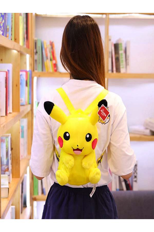 Pikachu top plush backpack