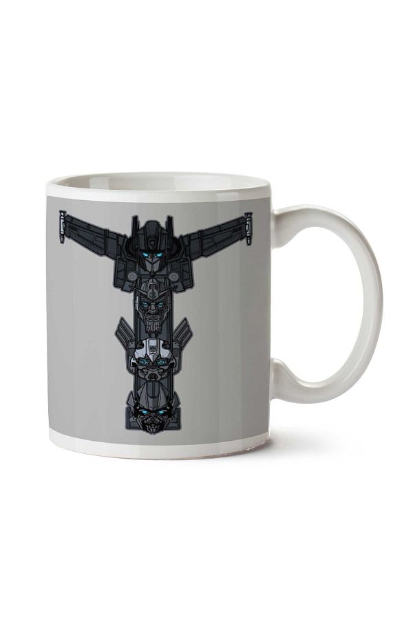 ART HEDİYE-Autobot Totem Transformers Optimus Prime Bumblebee Ironhide Two Side Printed Mug 1